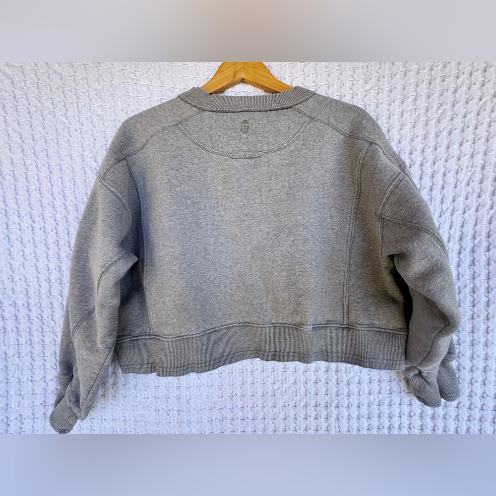 Fp Movement Intercept Pullover Gray Cropped Sweat… - image 4